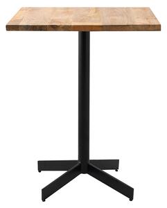 Tavolo da bistrot quadrato in legno massello e metallo nero D60 cm SOPRA