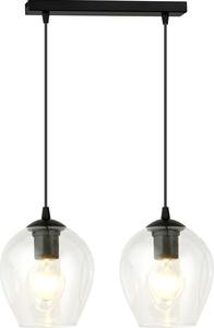 LAMPADA A SOSPENSIONE Emibig 2xE27 40W ISTAR 2 BL/TRASPARENTE 679/2