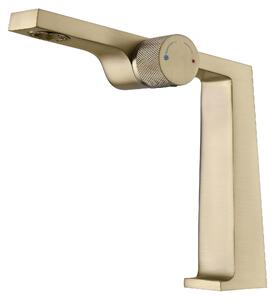 Miscelatore monocomando per lavabo – Adatto per acqua fredda e calda – Montaggio monoblocco – Montaggio a incasso – Acciaio inossidabile – Finitura dorata