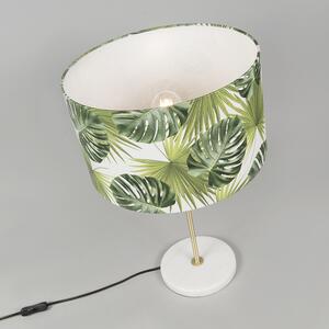 Lampada da tavolo ottone paralume foglie 35 cm - KASO