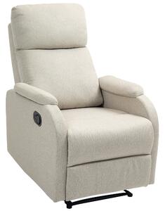 Poltrona Relax Reclinabile Manuale con Poggiapiedi Beige