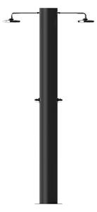 Doccia Solare da Giardino 70 L 2 Soffione Eco Rain e 2 Miscelatore Temporizzato Arno T2N Nero Opaco