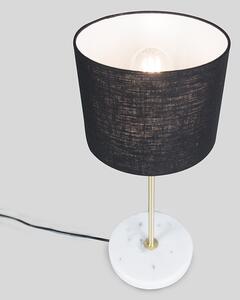 Lampada da tavolo ottone paralume nero 20 cm - KASO