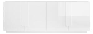 Madia Design Moderno 4 Ante Jupiter 241x44x90 cm Bianco laccato lucido