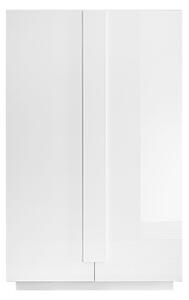 Madia Mobile Soggiorno Alto 2 Ante Jupiter 121x44x193 cm Bianco laccato lucido