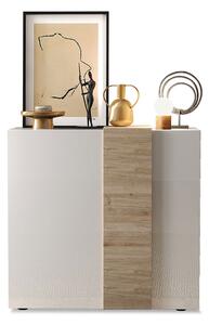 Madia Design Moderno 2 Ante Venus 121x44x114 cm Bianco Lucido E Cadiz