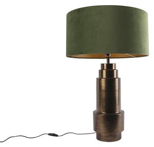 Lampada da tavolo bronzo paralume verde scuro oro 50cm - BRUUT