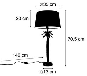 Lampada da tavolo bronzo paralume nero 35 cm - AREKA