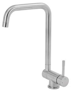 Rubinetto da cucina pieghevole per montaggio su finestra - Pieghevole a 180° - Rotazione a 360° - Acciaio inossidabile SUS304 - Miscelatore monocomando - Bocchetta estraibile