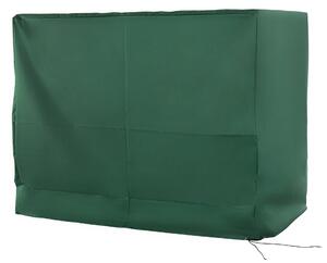 Copertura per Dondolo da Giardino a 3 Posti 240x133x185 cm Tessuto Oxford con Chiusura a Corda Verde Verde