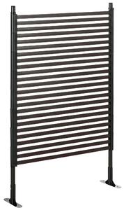 Recinzione Divisorio da Giardino 93x22x150 cm Modulabile Autoportante in Acciaio Marrone