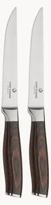 Set di 2 coltelli da bistecca con manico in legno Freya