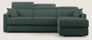Amber divano letto angolare in tessuto smacchiabile T05 verde