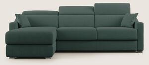 Amber divano letto angolare in tessuto smacchiabile T05 verde