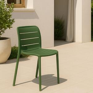 SEDIA ITACA IN POLIPROPILENE VERDE INGLESE