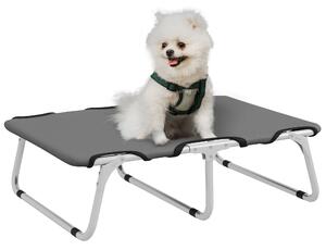 Brandina Lettino per Cani Piccoli Pieghevole 71x58x20 cm per Interno ed Esterno in Metallo e Tessuto Oxford Grigio