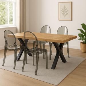 TAVOLO XILON NEW 180/260 ROVERE/GAMBE NERE