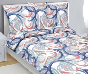 Set di lenzuola in crêpe - 140x220 cm, 70x90 - blu, rosa, grigio