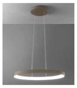 LIFERING SOSPENSIONE SINGOLA OVALE LED 40W LUCE CCT 3000K-4000K ALLUMINIO 5 COLORI L60 CM MODERNA
