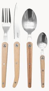 Set di 16 posate in legno di frassino Laguiole