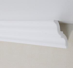 PROVISTON | Modanatura per stucco | Polistirolo | 60 x 65 x 2000 mm | Bianco | Modanatura per soffitto | Verniciabile | Facile da installare | Alta qualità | Stabile e leggero | 20 metri