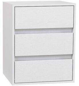 Cassettiera 3 Cassetti Moderna 40x30x50,5 cm in Legno Bianco