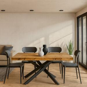TAVOLO ANSON ALL. PIANO ROVERE/GAMBE NERE
