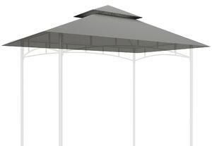 Copertura per Gazebo da Giardino 244x152 cm a 2 Livelli in Poliestere 160gsm Grigio Chiaro