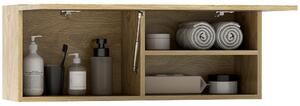 Mobiletto Bagno Pensile 80x25x30 cm con Anta a Ribalta Legno Naturale
