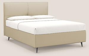 Greta letto contenitore dimensioni SLIM con testata trapuntata in ecop