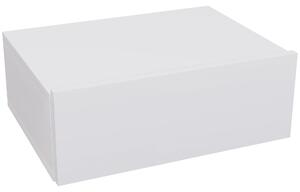 Comodino Sospeso Moderno 40x30x15 cm con Cassetto in Legno Bianco