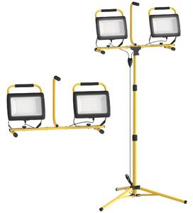 Faretti LED da Esterno IP65 75x62x170 cm da 6500K con Treppiede Staccabile Giallo e Nero