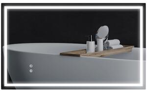 Specchio per Bagno con Luci LED a 3 Tonalità 100x3x60 cm Antiappannamento e Strato Antiurto