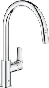 GROHE 30536000 EH miscelatore per lavello BauEdge 30536 bocca alta azb. doccia laminare cromo
