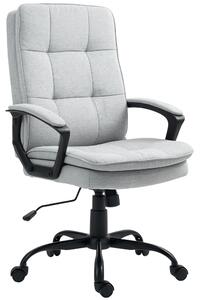 Sedia da Ufficio Ergonomica 63x70x102-112 cm Altezza Regolabile e Dondolo Grigio