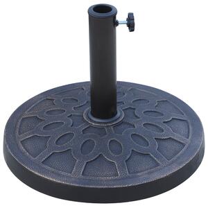 Base per Ombrellone Rotonda Ø45 cm per Pali da Ø3,8 e Ø4,8 cm in Resina e Acciaio Bronzo