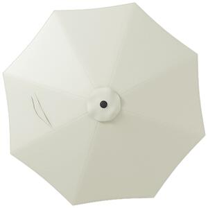 Telo per Ombrellone da Ø295 cm 8 Stecche Palo Centrale o Laterale Resistente all'Acqua Crema