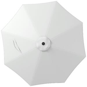 Telo per Ombrellone da Ø295 cm 8 Stecche Palo Centrale o Laterale Resistente all'Acqua Bianco