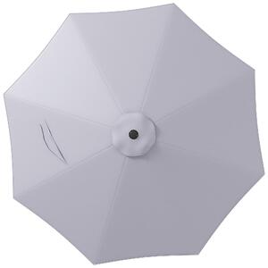 Telo per Ombrellone da Ø295 cm 8 Stecche Palo Centrale o Laterale Resistente all'Acqua Grigio