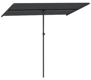 Ombrellone per Esterni 150x205x120-215 cm Girevole a 180° in Poliestere e Alluminio Grigio Scuro