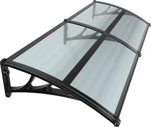 VOUNOT® Tettoia per porta d'ingresso, 200 x 80 cm Tettoia ad arco trasparente antracite