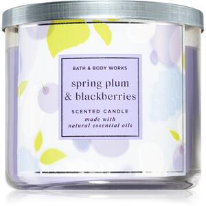 Bath & Body Works Spring Plum and Blackberries candela profumata 411 g