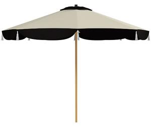 Ombrellone da Giardino Ø266x234 cm con Copertura UV50+ e Struttura a 8 Stecche Beige