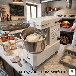 Grilletta IM 15-230 10-HH (ALTA IDRATAZIONE) 10 Velocit�, Dimensioni 34x67xh 69 cm cm Capacit� impasto 15 kg Impastatrice a spirale con testa FISSA inserimento facile impasto