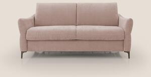 Dalia divano letto con materasso H18 cm e piedi alti in raffinato tess