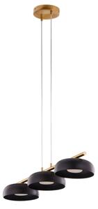 Lampadario a cavo OLAF 3xGX53/12W/230V nero/oro