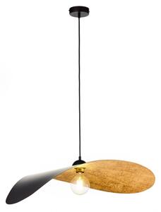 Lampada a sospensione su cavo LEAF 1xE27/15W/230V nero/oro
