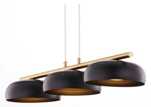 Lampadario a cavo OLAF 3xGX53/12W/230V nero/oro
