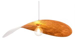 Lampadario a cavo LEAF 1xE27/15W/230V bianco/rame