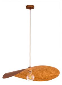 Lampadario a sospensione con cavo LEAF 1xE27/15W/230V marrone/ramato